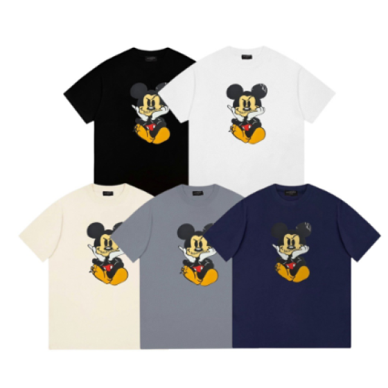 Balenciaga Mickey Mouse head cartoon print short-sleeved shirt